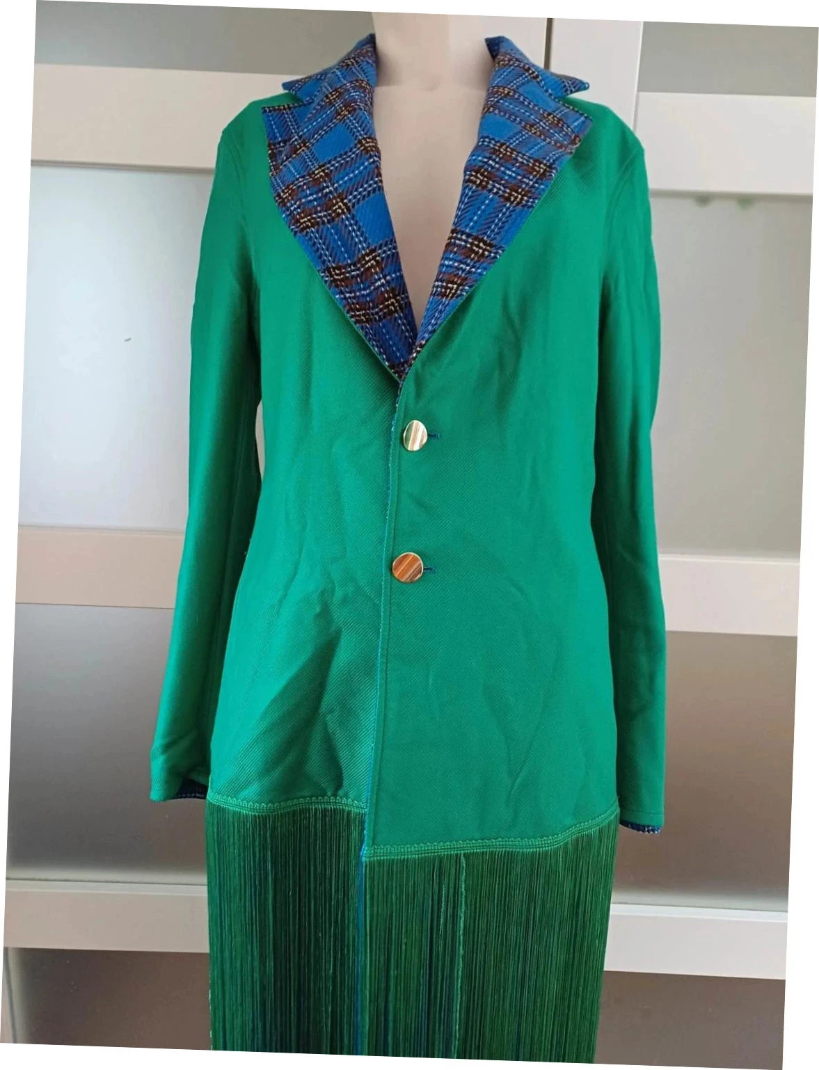 Pièce de créateur Veste Réversible Frangée VictoriaTomas - Taille S (36) - Pièce de Défilé – photo 7